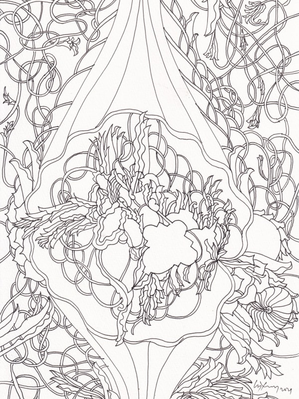 Chandraguptha Thenuwara b.1960Untitled X, 2021 Pen on Paper 30 x 21 cm 11 3/4 x 8 1/4 in