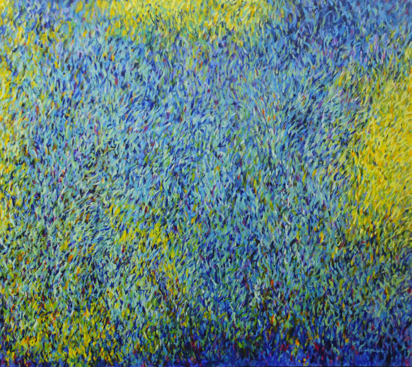 Ruwan Prasanna Kaze No Iro V, 2023 Acrylic on Canvas 138 x 153 cm 54 3/8 x 60 1/4 in