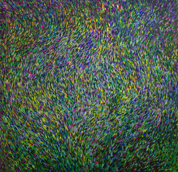 Ruwan Prasanna Kaze No Iro XXX, 2024 Acrylic on Canvas 183 x 183 cm 72 x 72 in