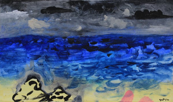 Jagath Weerasinghe Under the Dark Sky 12, 2023 Acrylic on Canvas 30 x 50 cm 11 3/4 x 19 3/4 in