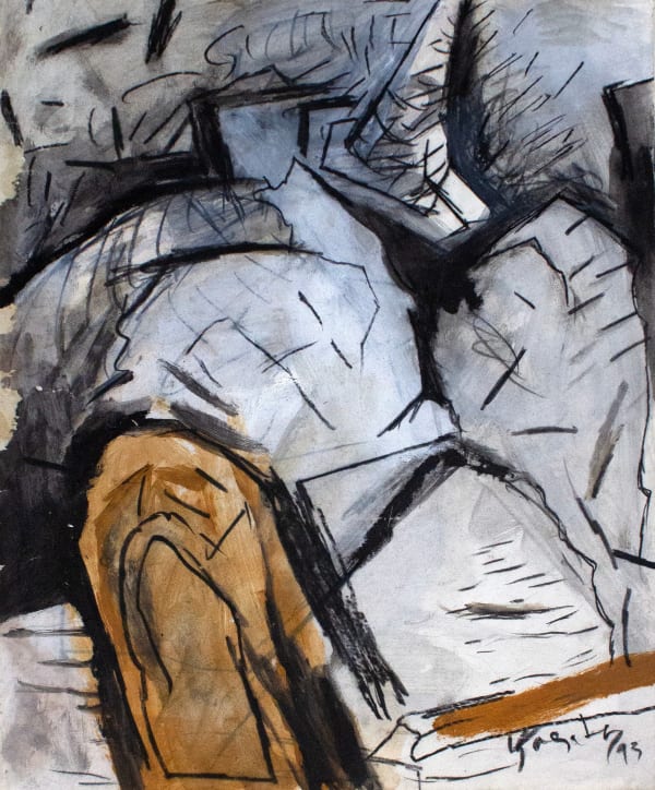 Jagath Weerasinghe Broken Stupa, 1993 Mixed media on paper 42 x 35 cm 16 1/2 x 13 3/4 in