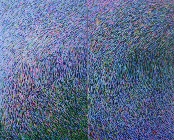 Ruwan Prasanna Kaze No Iro VII, 2023 Acrylic on Canvas 183cm x 224 cm 72 x 88 1/4 in