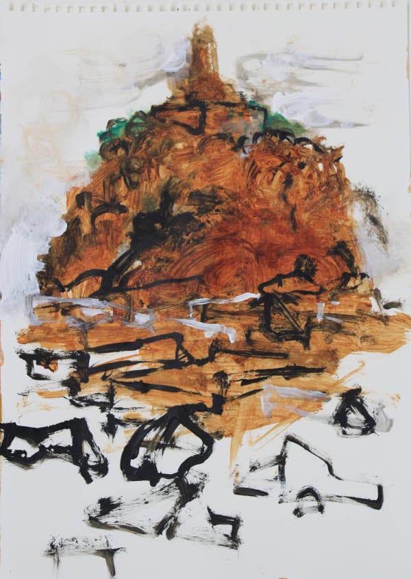 Jagath Weerasinghe Discovery of Ceylon : Ruined Stupa 3, 2024 Mixed Media on Paper 42 x 30 cm 16 1/2 x 11 3/4 in