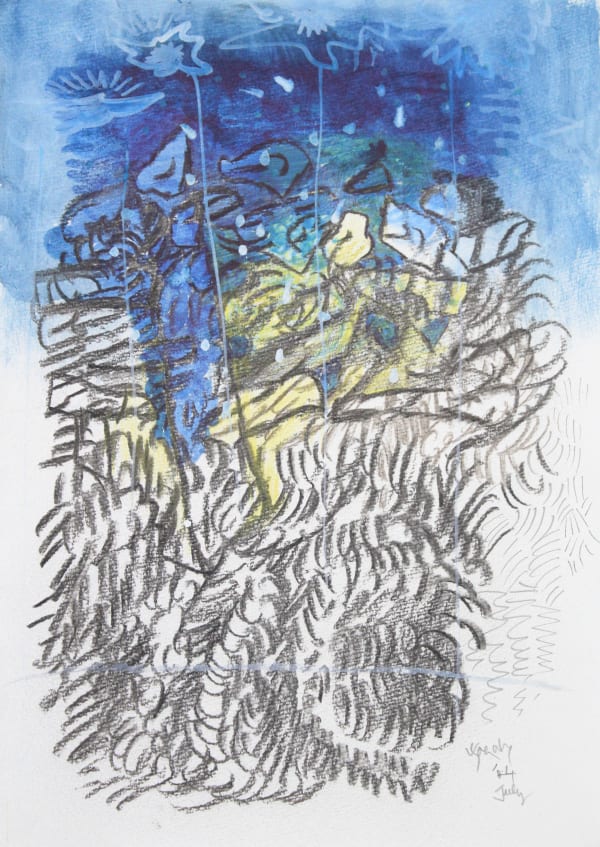 Jagath Weerasinghe It All Happened on a Very Sunny day Under a Clear Sky, But You Didn’t See it Happening 3, 2024 Mixed Media on Paper 35 x 25 cm 13 3/4 x 9 7/8 in