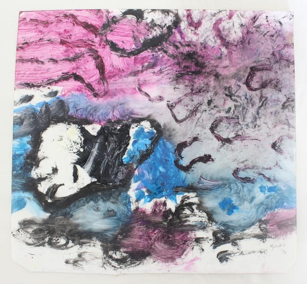 Jagath Weerasinghe BELIEF 55, 2018 Mixed Media on Oil Paper 28cm x 30cm