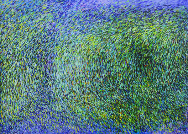 Ruwan Prasanna Kaze No Iro XI, 2023 Acrylic on Canvas 224 x 150 cm 88 1/4 x 59 in