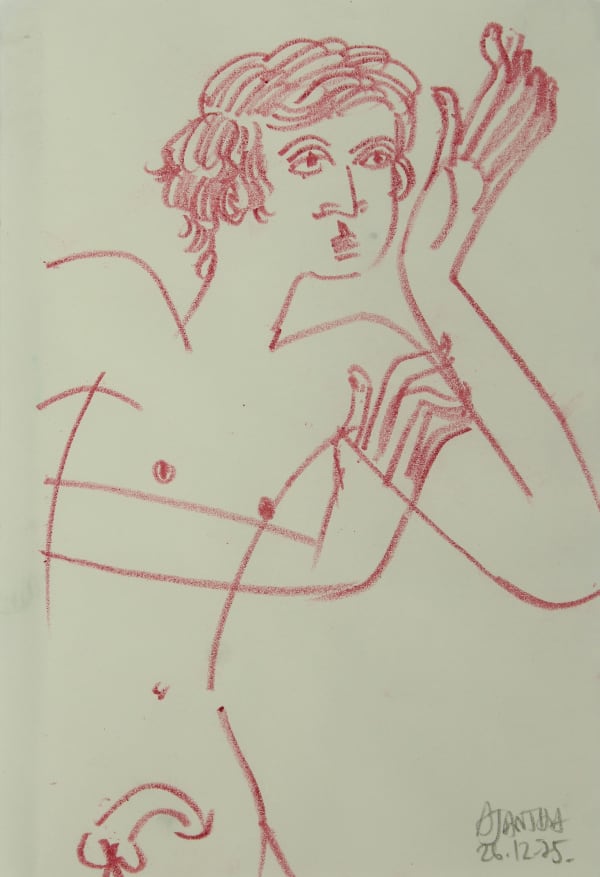 Ajantha Ranaweera Boy in Paradise , 2025 Ink on Paper 19 x 13 cm 7 1/2 x 5 1/8 in