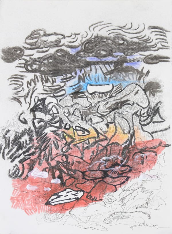 Jagath Weerasinghe It All Happened on a Very Sunny day Under a Clear Sky, But You Didn’t See it Happening 2, 2024 Mixed Media on Paper 35 x 25 cm 13 3/4 x 9 7/8 in