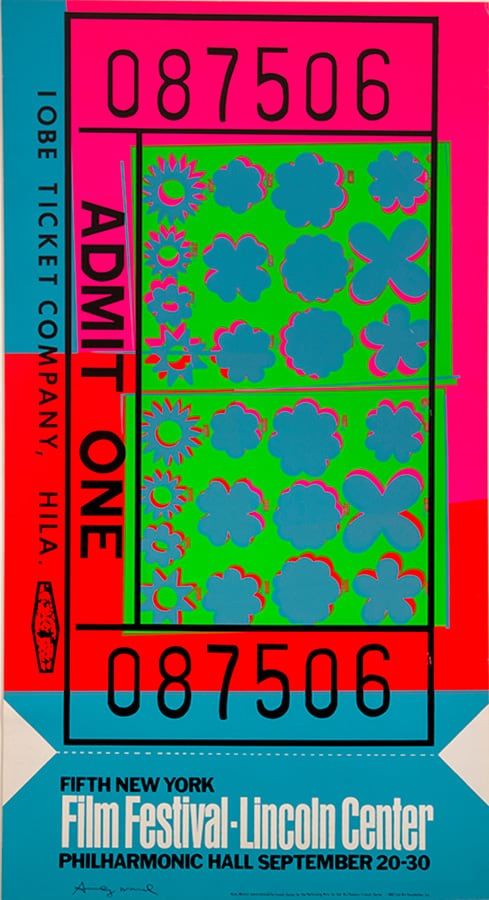 Andy Warhol, Lincoln Center Ticket, 1967, 1967