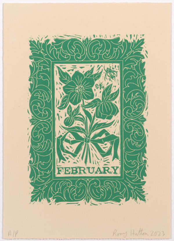 Rory Hutton, February, from Months of the Year, Green, 2023