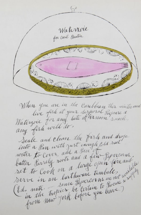Andy Warhol, Waterzoie, from Wild Raspberries, 1959