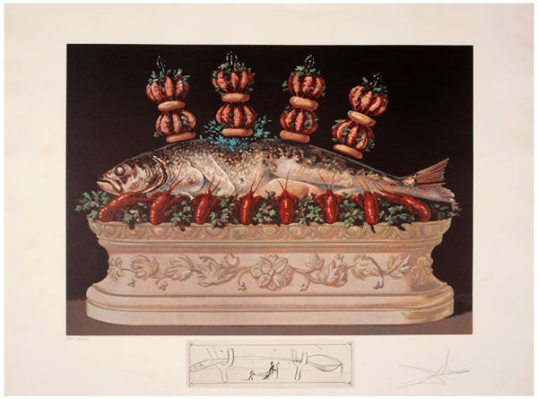 Salvador Dalí - Les Panaches Panachés, from Les Diners de Gala, 1971