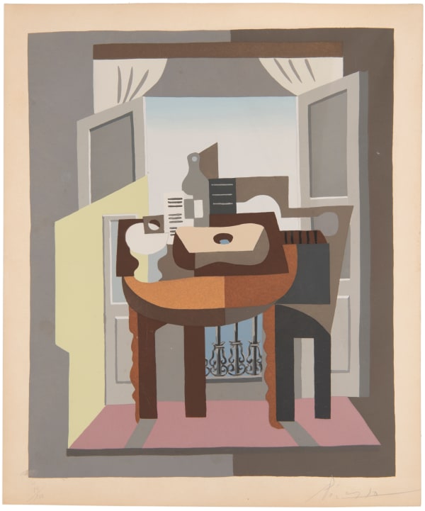 Pablo Picasso, Nature morte sur une table devant une fenêtre ouverte, 1920