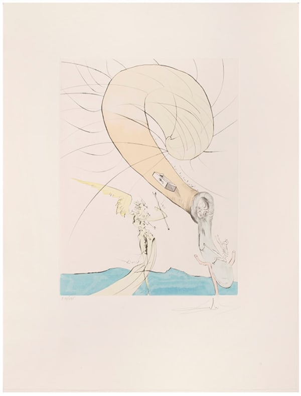 Salvador Dalí, Freud with Snail-head, from After 50 Years of Surrealism, 1974