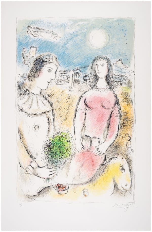 Marc CHAGALL, Le Couple au Crépuscule, 1980
