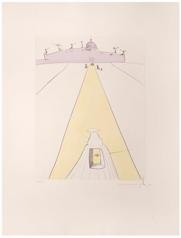 Salvador Dalí, God, Time, Space and the Pope, from After 50 Years of Surrealism, 1974