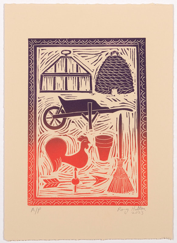 Rory Hutton, Potting Shed II (Orange/Purple Ombré), 2023