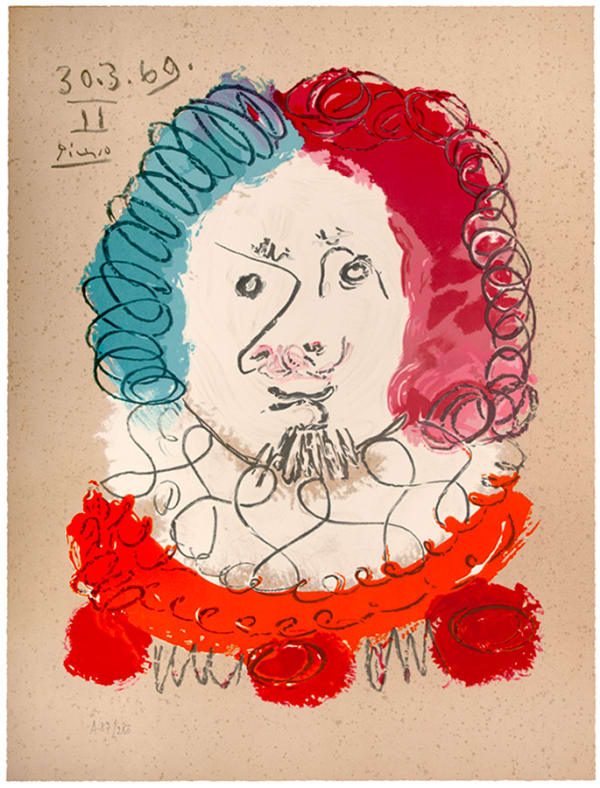Pablo Picasso, Les Portraits Imaginaires: One Plate (30.3.69 II), 1969