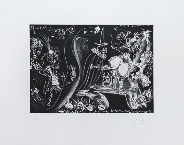 Pablo Picasso, Plate 6, from: Le Cocu Magnifique, 1968