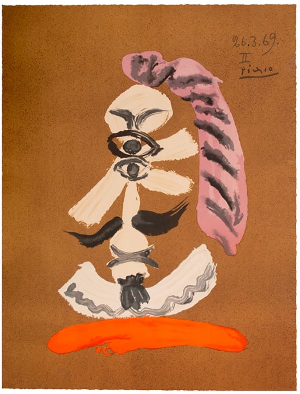 Pablo Picasso, Les Portraits Imaginaires: One Plate (26.3.69 III), 1969