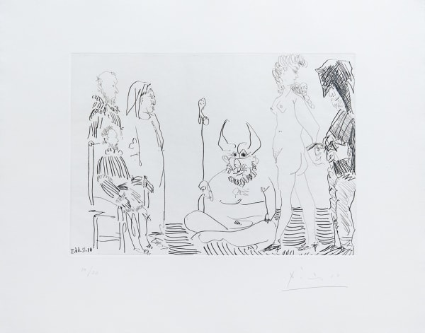 Pablo Picasso, Plate 9, from: Le Cocu Magnifique, 1968