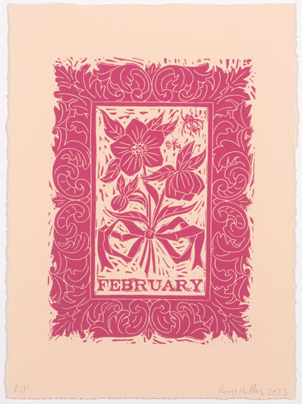 Rory Hutton, February, from Months of the Year, Pink, 2023