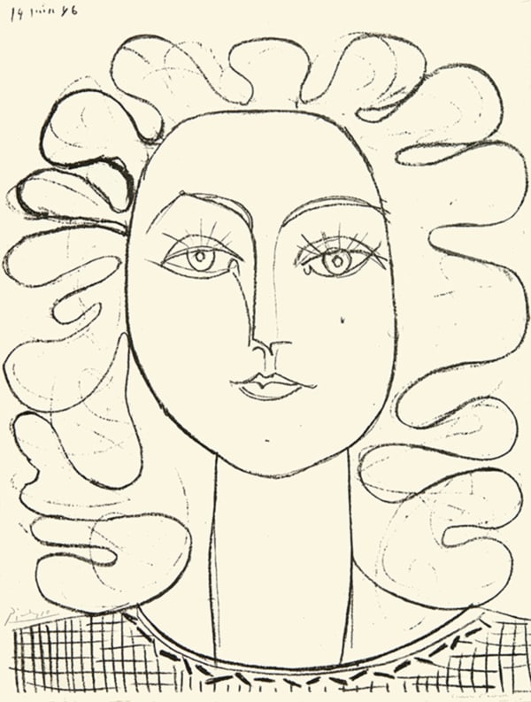 Pablo Picasso, Françoise aux Cheveux Ondulés, 1946