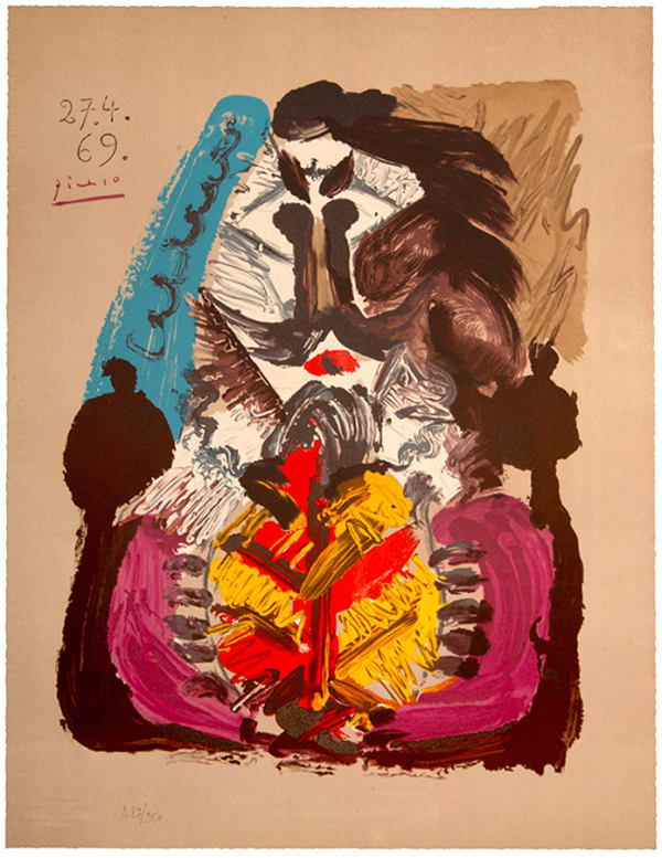 Pablo Picasso, Les Portraits Imaginaires: One Plate (27.4.69), 1969
