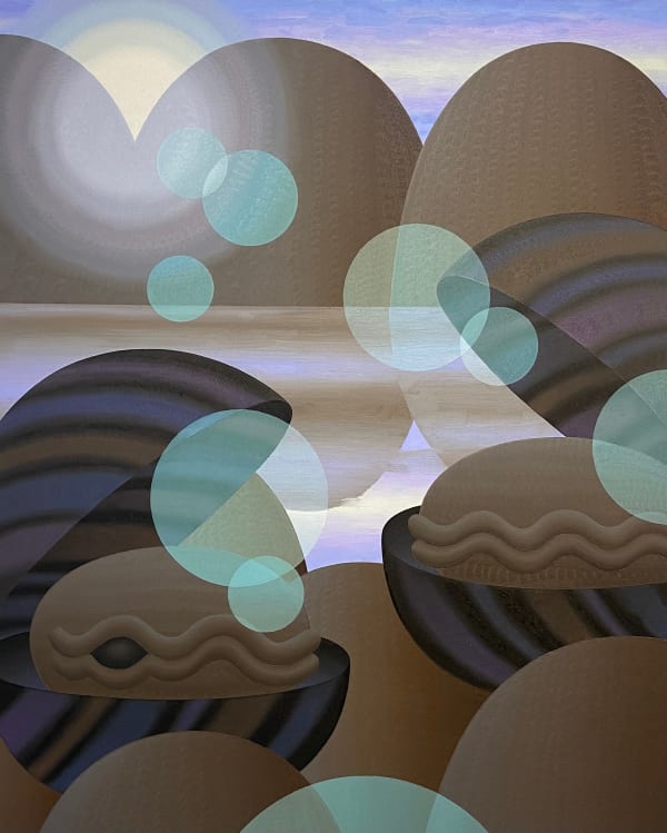 Laurens Legiers, Untitled ( Mussels with a moon glare ), 2023