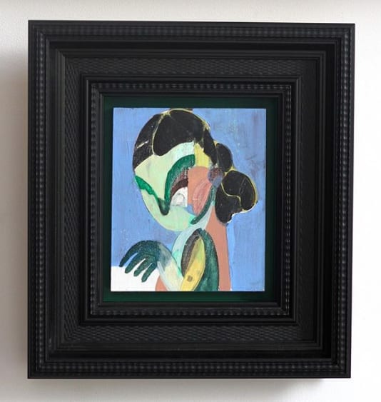 Amber Andrews Blue vanity, 2020 Oil on panel 34 x 31 cm