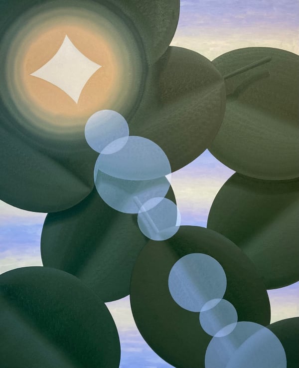 Laurens Legiers, Untitled ( Green leaves with a sun Glare ), 2023