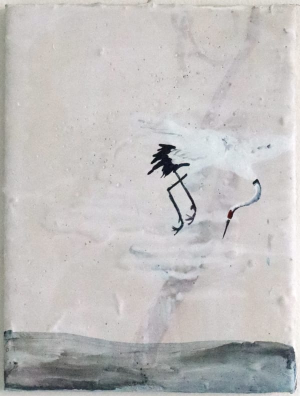 Francesco Battistello Hunt N.2, 2025 mixed media on canvas 24 x 18 cm