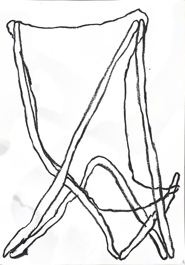 Manon De Bruyn stoelendans 6 (from the series 'stoelendans'), 2024 Oil pastel on paper 70 x 50 cm