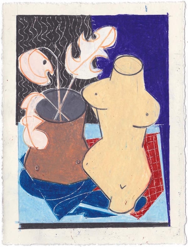 Lien Buysens Kitchen stories , 2021 Colored pencil on paper 16 x 12 cm (framed 31 x 25 cm)