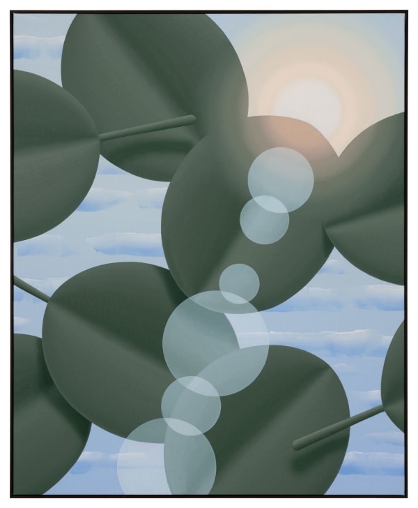 Laurens Legiers, Untitled (green leaves and a sun glare), 2023