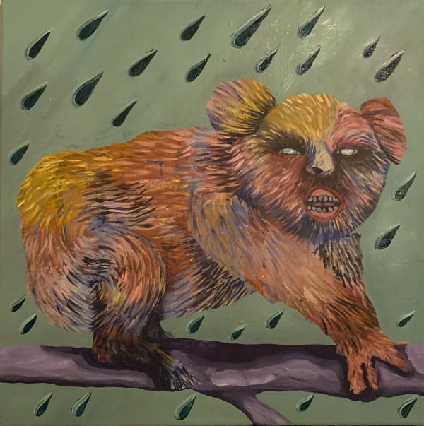 Heidi Ukkonen Let’s Make Love, 2020 Egg-tempera acrylic on linen 50 x 50 cm