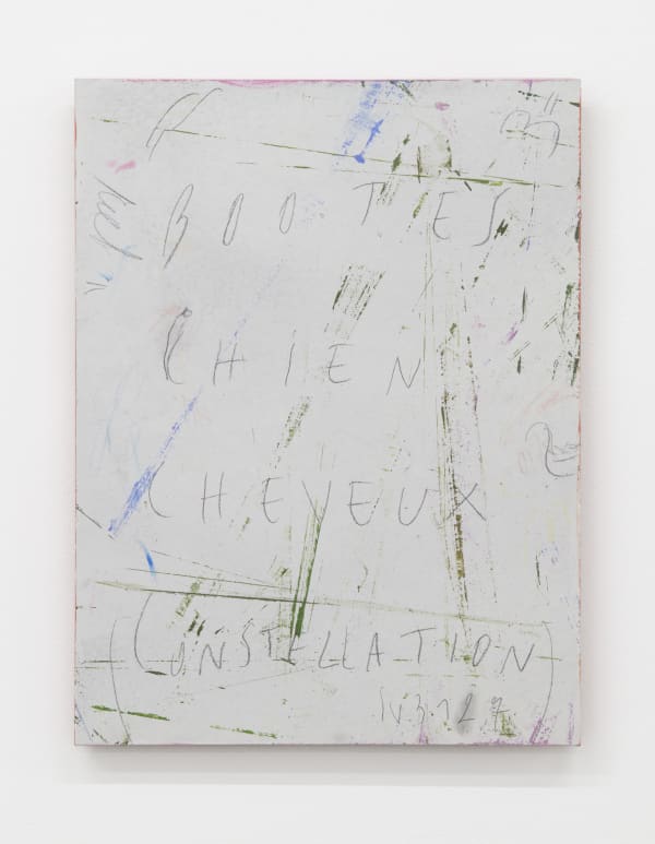 Natasja Mabesoone BOOTES CHIEN CHEVEUX (CONSTELLATION IV312), 2019 Paint and graphite on wood 41,1 x 31,3 cm