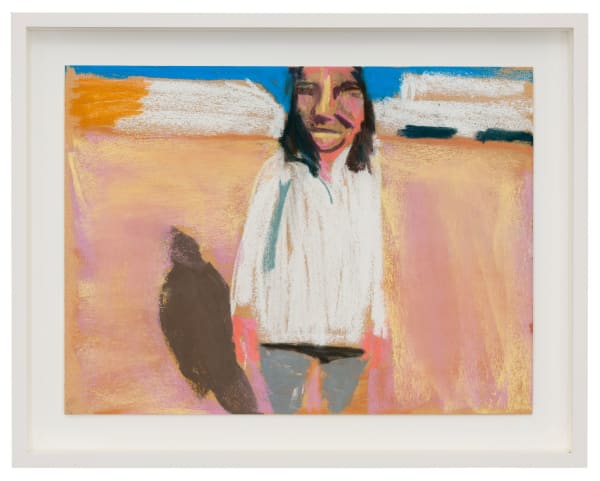 Chantal Joffe, Self-Portrait in a White Raincoat, 2016