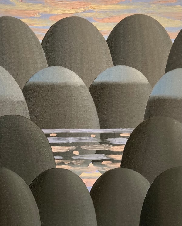 Laurens Legiers, evening sky in the lake, 2021