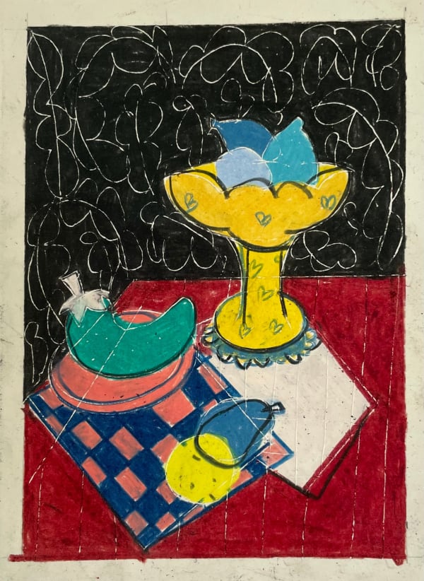 Lien Buysens Kitchen stories , 2022 Colored pencil on paper 16 x 12 cm (framed 31 x 25 cm)