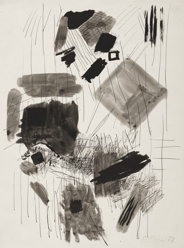 Roger Raveel, Wegdromen in een landschap, 1958