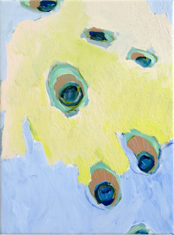 Catharina Dhaen Schijn bedriegt, 2021 acrylics, spray on linen 40 x 30 cm