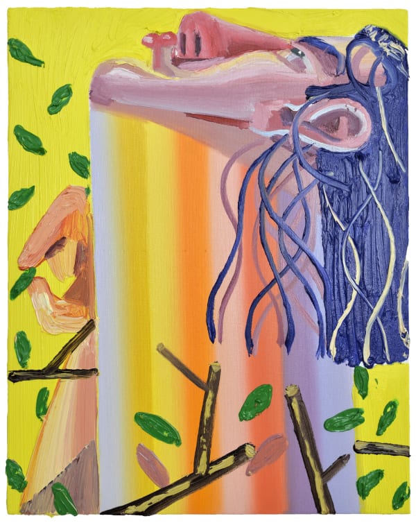 Ákos Ezer Picking leaves, 2020 Oil on canvas 50 x 40 cm