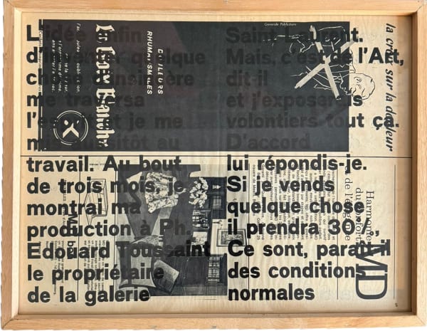 Marcel Broodthaers, Moi aussi je me suis demandé, 1964