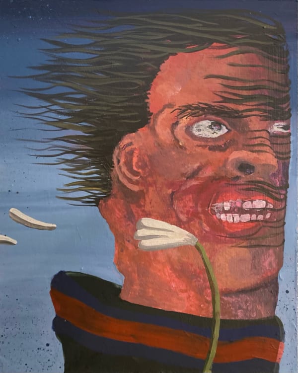 Heidi Ukkonen She's the one (2), 2020 Eggtempera acrylic & Spray on board 30 x 24 cm