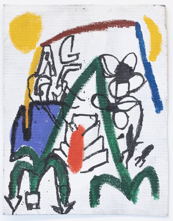 Fleur De Roeck AG5, 2019 Ink & acrylic on carpet 48 x 37,5 cm