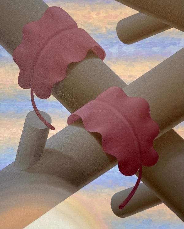 Laurens Legiers, Untitled ( Red leaves at sun set ), 2023