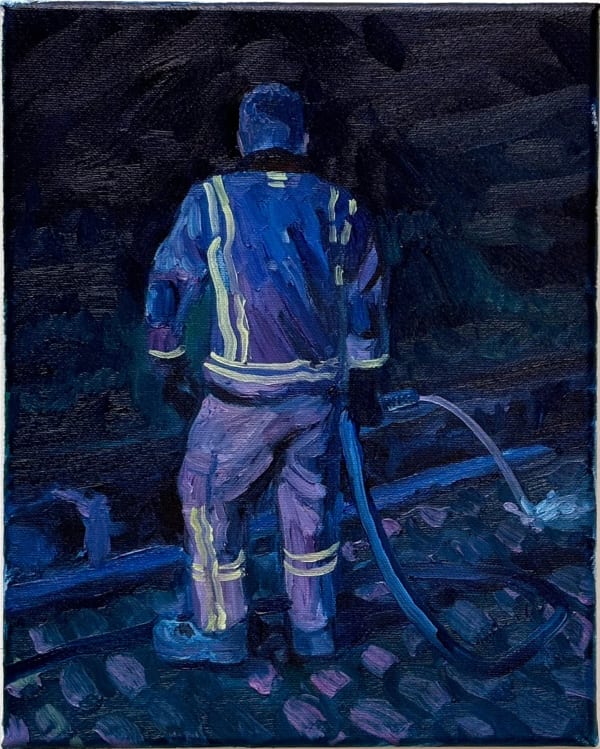 Elise Debrock Un Homme Du Peuple, 2024 Oil on canvas 30 x 24 cm