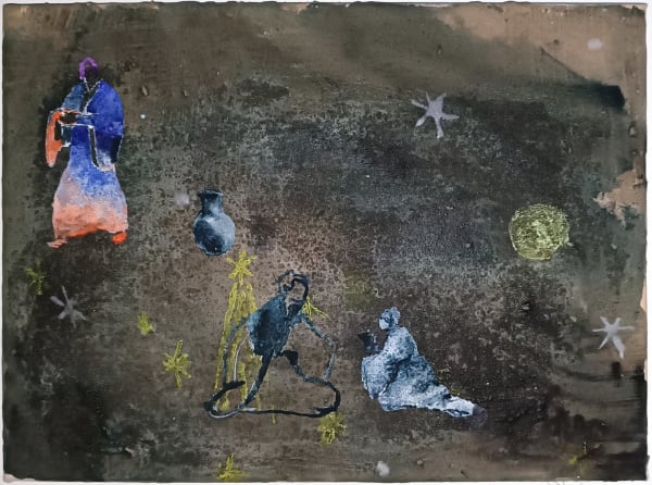 Francesco Battistello Pleiadi, 2024 mixed media on canvas 30 x 40 cm