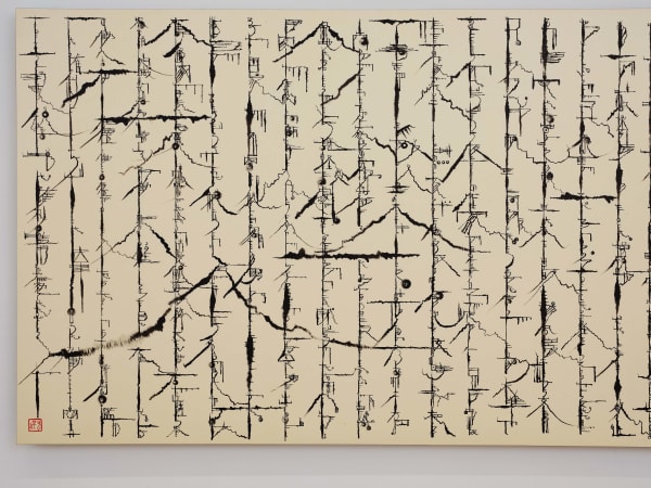 石川九楊 Ishikawa Kyuyoh (b. 1945), 言葉がすべる Words Are Slippery